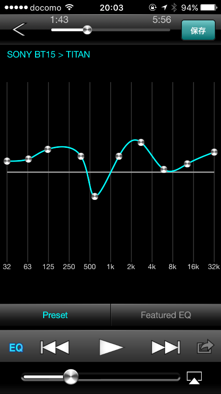 HF Player EQ for BT15+TITAN